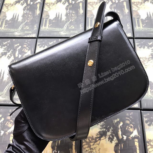 Gucci包 古馳新款手袋 大號 1955馬銜扣托特包 Gucci手提女包 623695 棕皮啡布  gdj1156